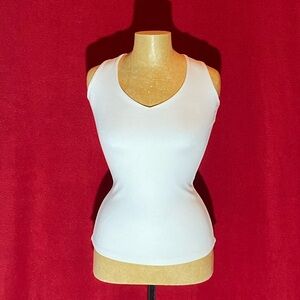 CACHE Snow White Sleeveless V-Neck Top, size S